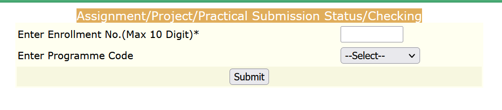 ignou assignment status new